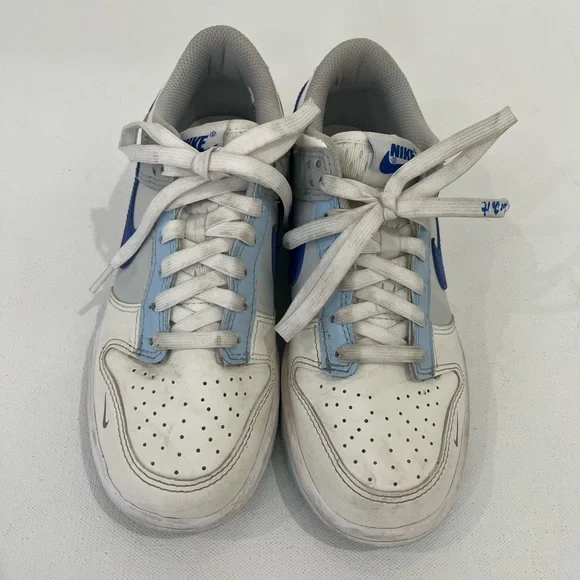 Nike Dunk Low Ivory Hyper Royal Just Stitch It FB1843-141 Size 4Y Women’s 5.5 - Picture 5 of 8